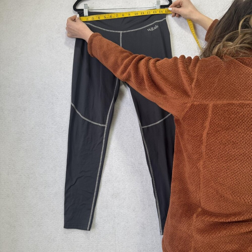 Rab Flux Pants Womens 12 Gray Ankle Leggings Hiking Climbing Outdoor Active - Picture 6 of 10